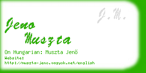 jeno muszta business card